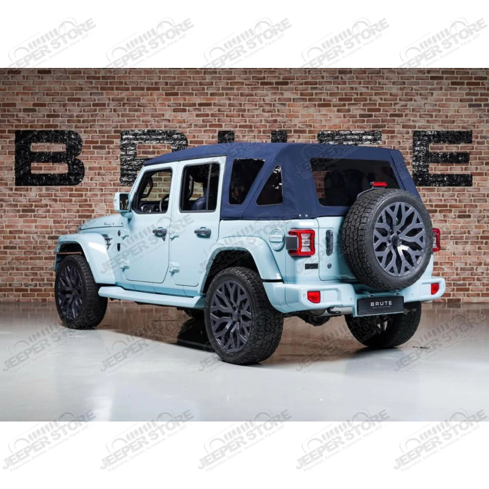 Bâche électrique Squareback by MyTop - Couleur : Navy (Bleu) - Jeep Wrangler JL Unlimited (4 portes)