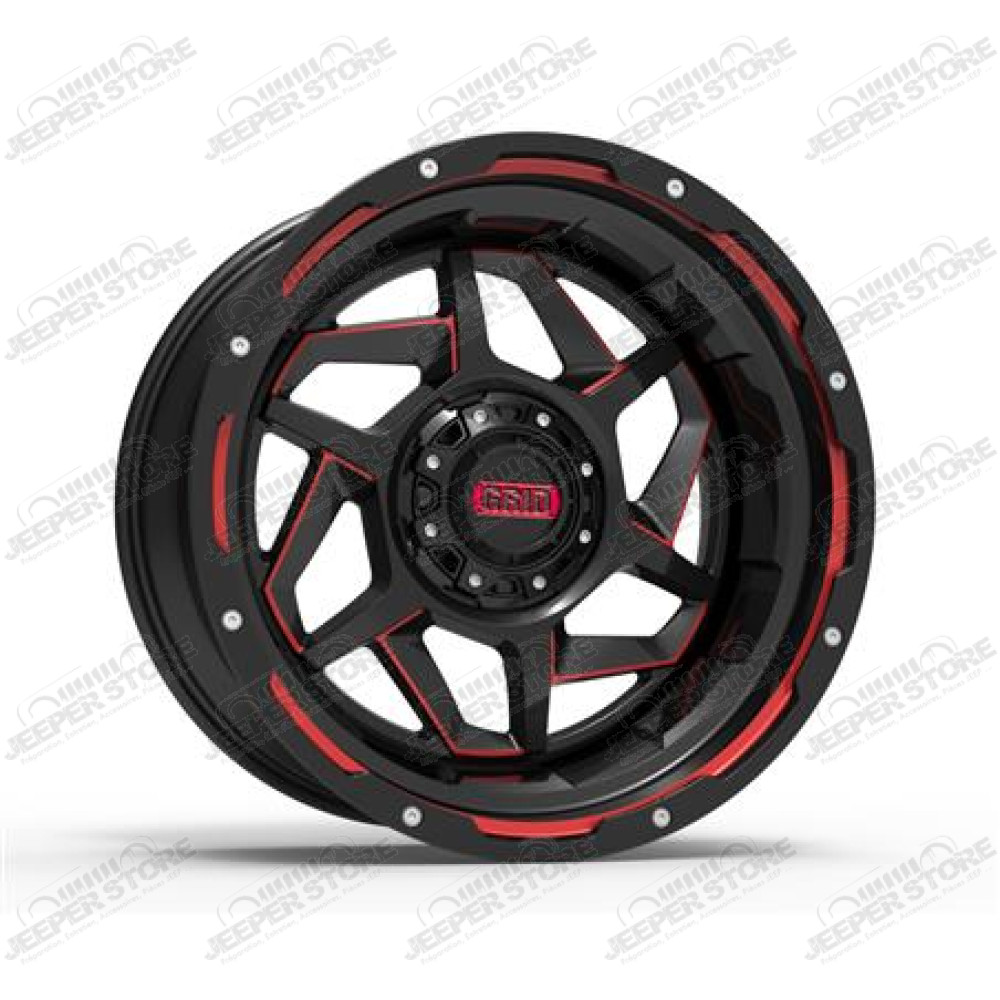 Jante alu Grid Wheels (noir et rouge) 9x17 / 5x114.3 / ET: -12 - GD1417090027E178 / E17927T178 - Jante Alu 17 pouces