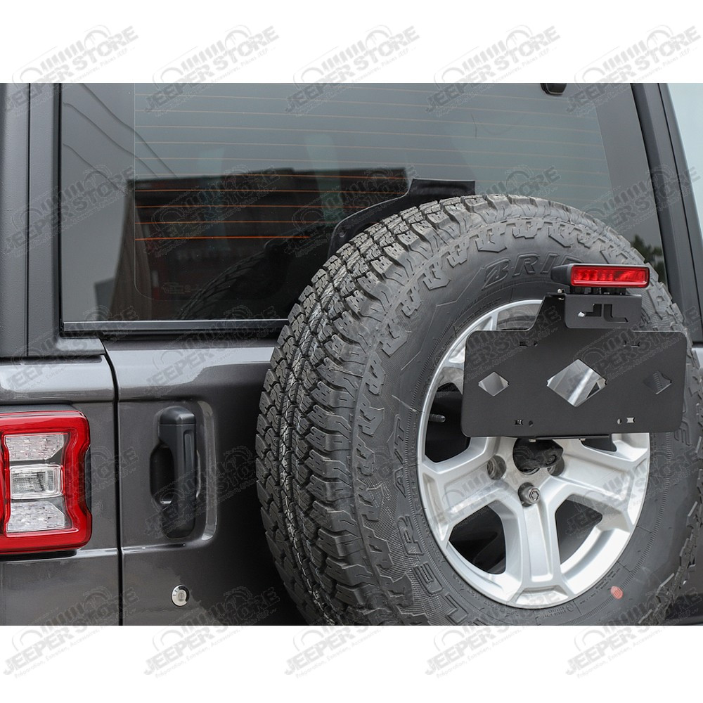 Support de plaque d'immatriculation US sur la roue de secours pour Jeep Wrangler JL