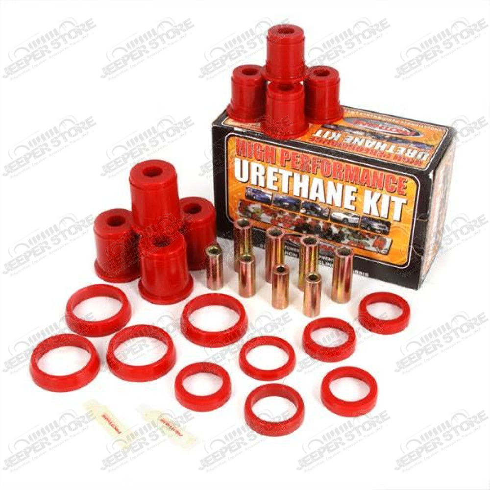 Suspension Control Arm Bushing Kit, Front, Red; 97-06 Jeep Wrangler TJ