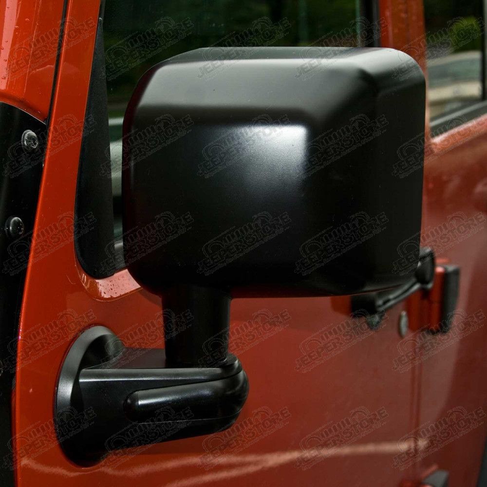 Door Mirror, Left, Black 07-18 Jeep Wrangler JK