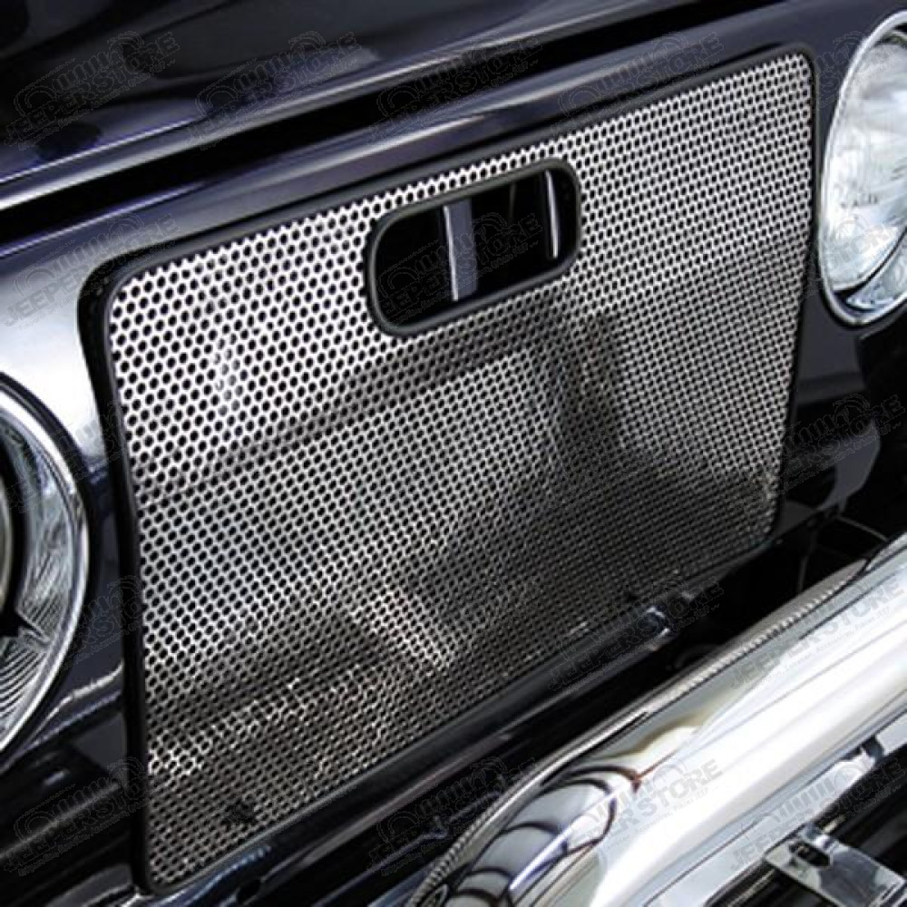 Grille Screen, Stainless Steel; 97-06 Jeep Wrangler TJ