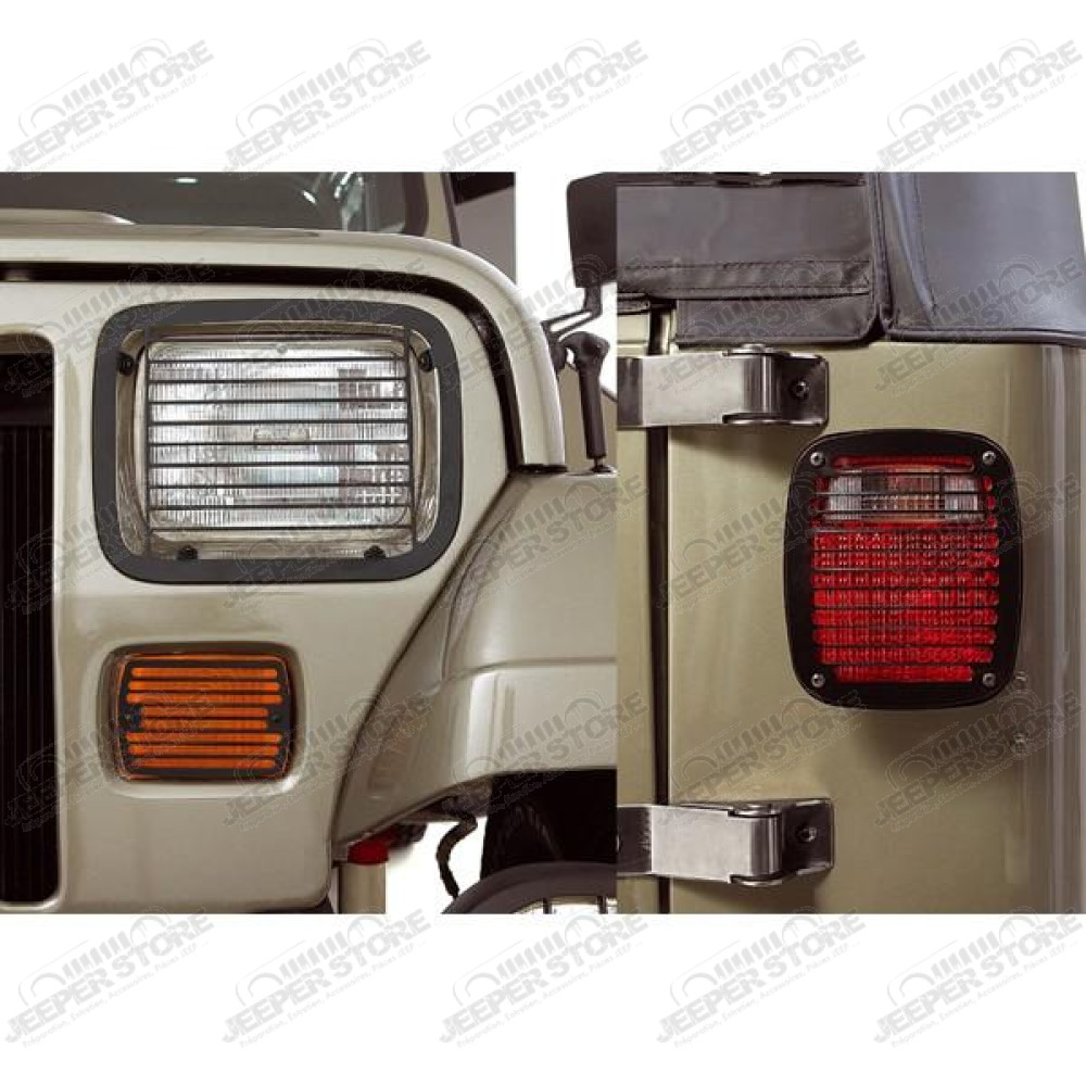 Stone Guard Kit, Black; 87-95 Jeep Wrangler YJ