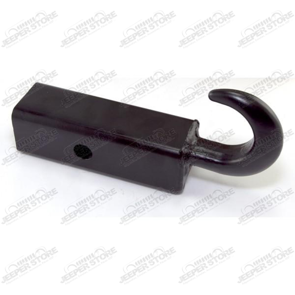 Tow Hook, 2 Inch Receiver Mounted, Black