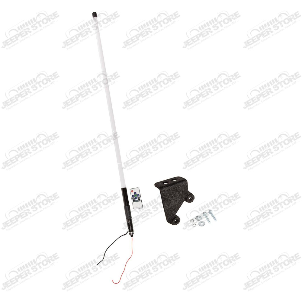 Lighted Whip, RGB, 39 Inches (1Meter), W/Bracket, 07-18 JK