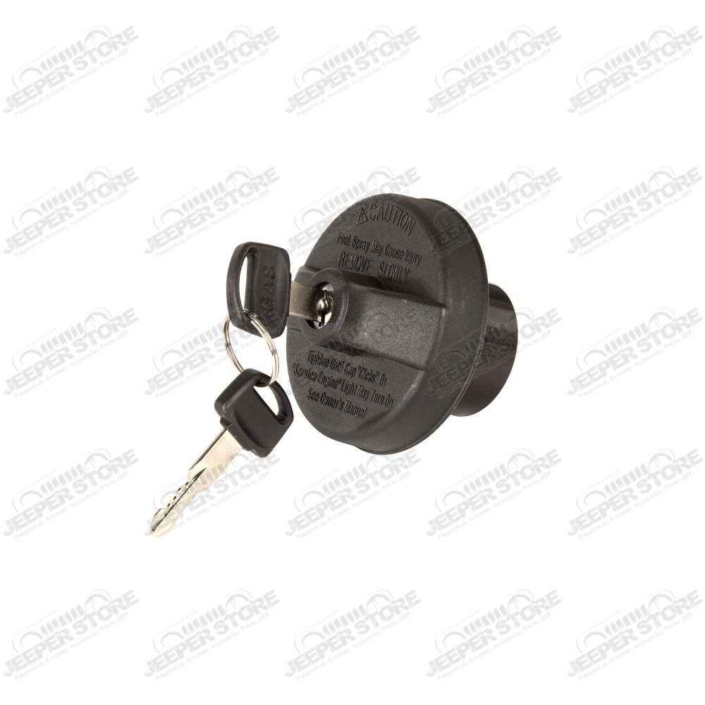 Elite Gas Cap Door/Cap Kit, Locking, Black 07-18 Jeep Wrangler JK