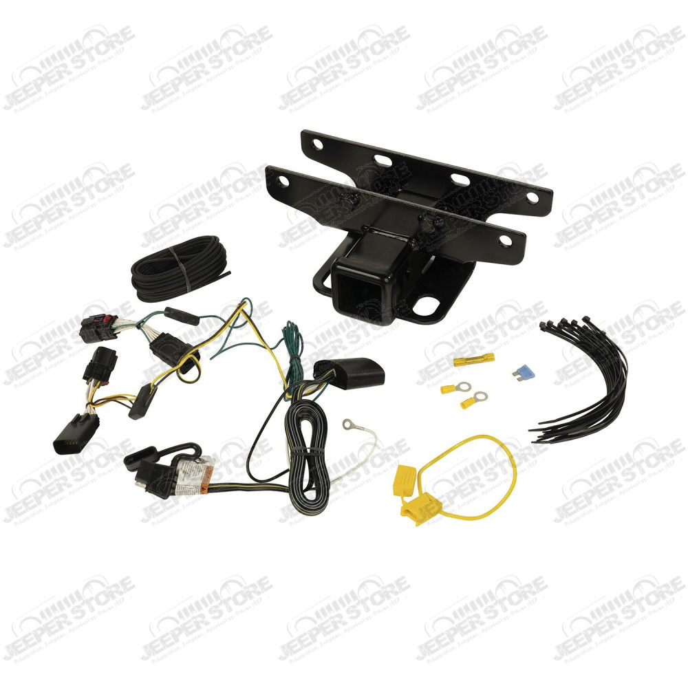 Receiver Hitch Kit w/ Wiring Harness; 18-20 JL