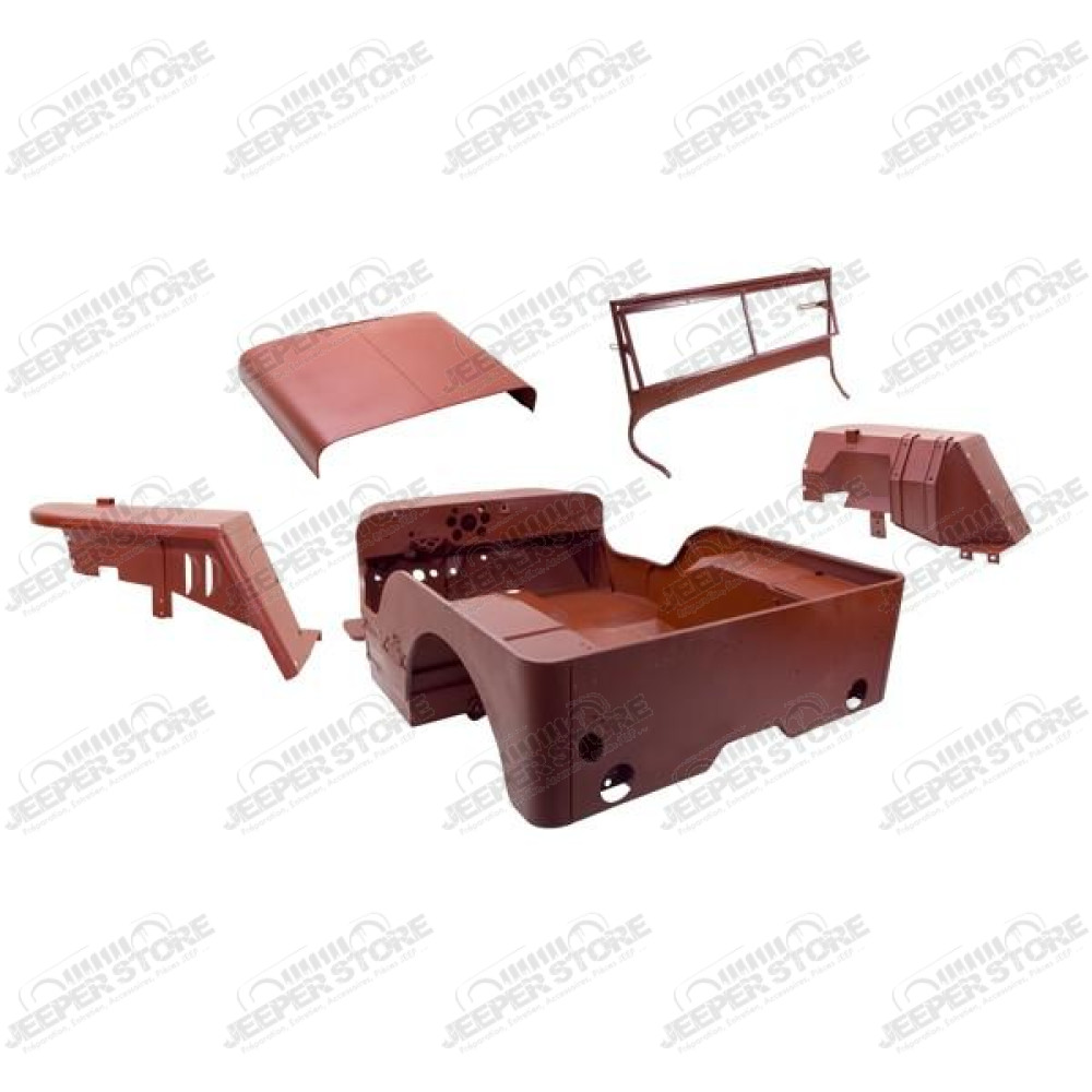 Body Tub Kit, Reproduction, Steel; 41-42 Willys MB