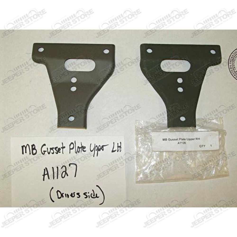 Bumper Gusset, Front, Left, Upper; 41-45 Willys MB/Ford GPW