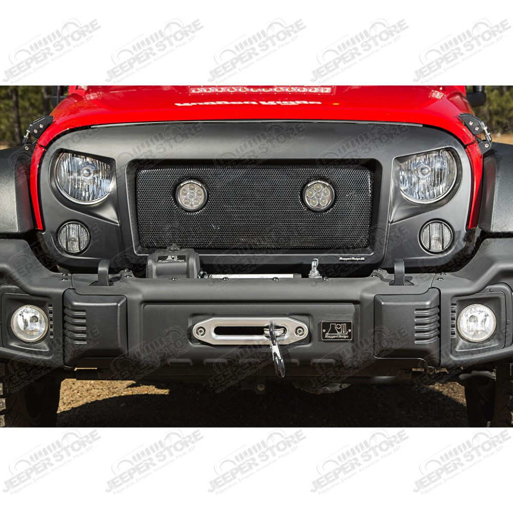 Spartan Grille Insert Kit, LED Lights 07-18 Jeep Wrangler JK