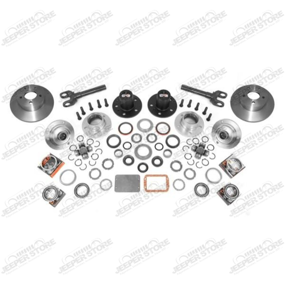 Axle Locking Hub Conversion Kit, Manual; 84-95 Jeep YJ/XJ, for Dana 30