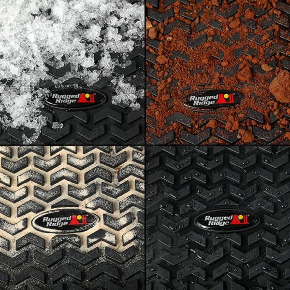 Floor Liner, Front Black, 2014-2020 Jeep Cherokee KL