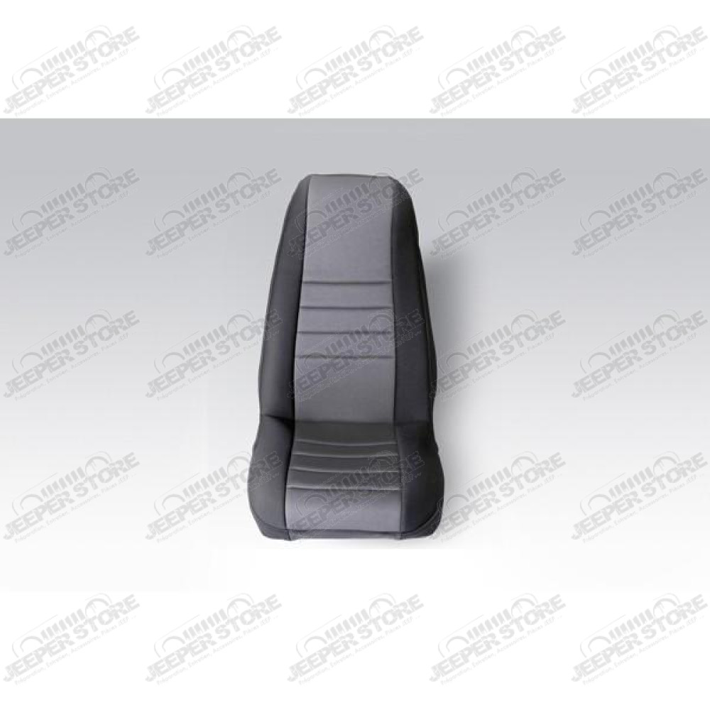 Seat Cover Kit, Front, Neoprene, Gray; 97-02 Jeep Wrangler TJ