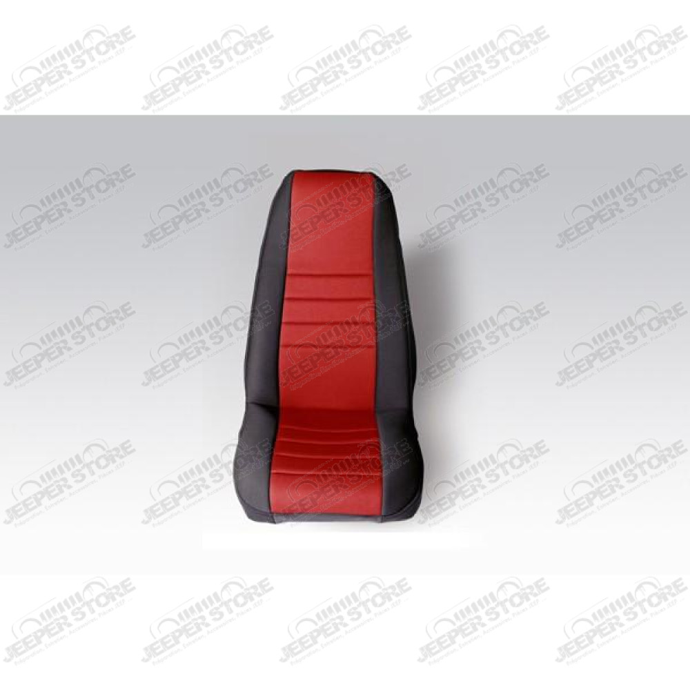 Seat Cover Kit, Front, Neoprene, Red; 97-02 Jeep Wrangler TJ
