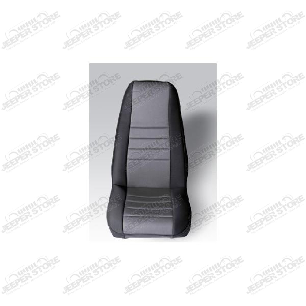 Seat Cover Kit, Front, Neoprene, Gray; 76-90 Jeep CJ/Wrangler YJ