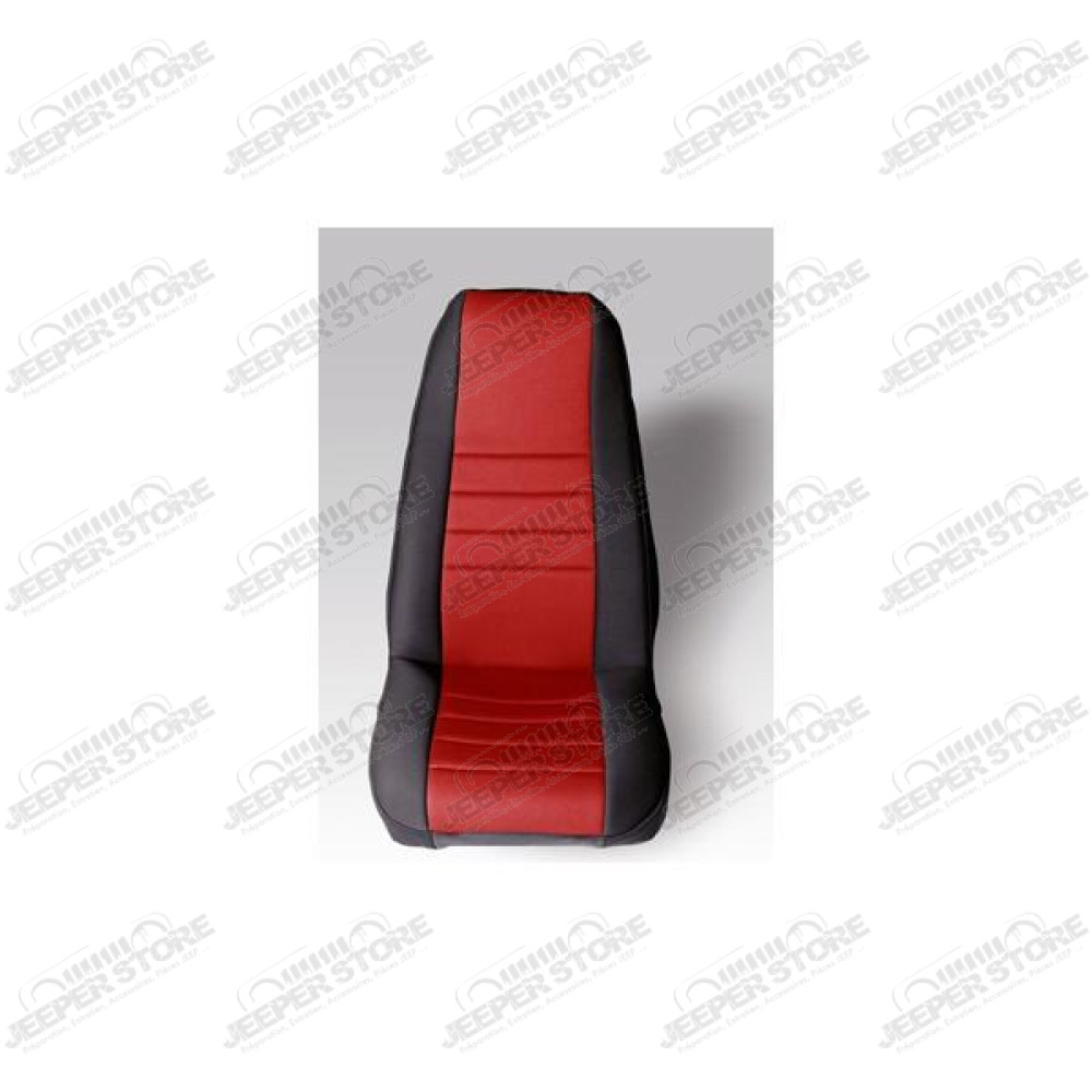 Seat Cover Kit, Front, Neoprene, Red; 76-90 Jeep CJ/Wrangler YJ