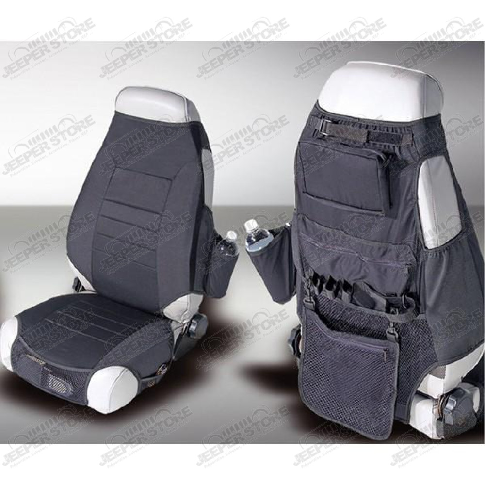 Seat Protector Kit, Fabric, Black; 76-06 Jeep CJ/Wrangler YJ/TJ