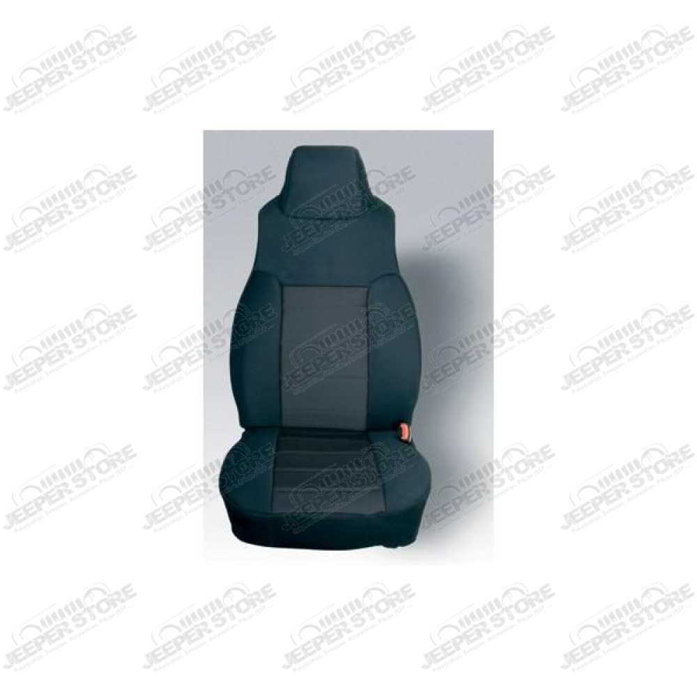 Seat Cover Kit, Front, Fabric, Black; 97-02 Jeep Wrangler TJ