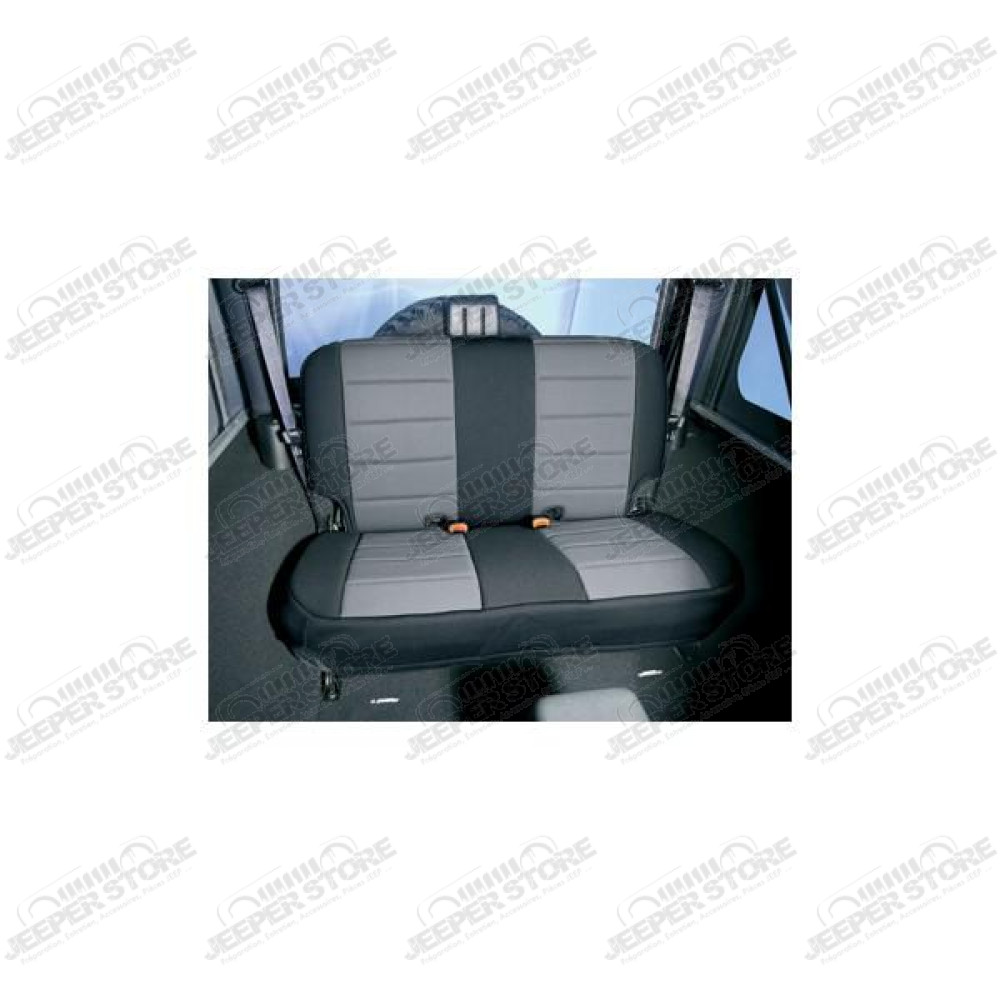 Seat Cover Kit, Rear, Neoprene Gray; 97-02 Jeep Wrangler TJ