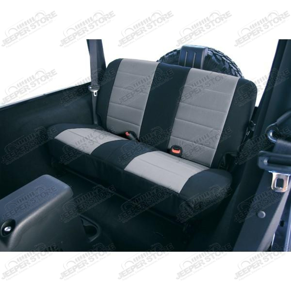 Seat Cover Kit, Rear, Neoprene Gray; 03-06 Jeep Wrangler TJ