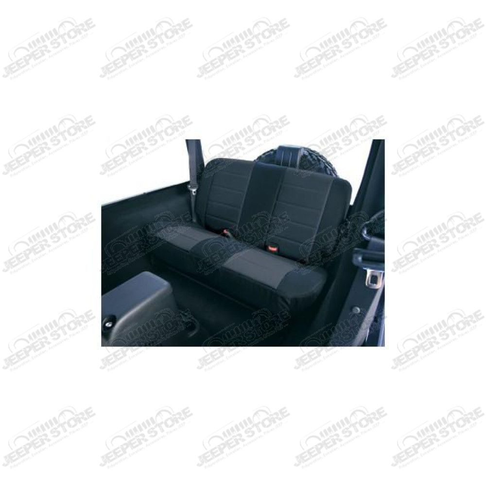 Seat Cover Kit, Rear, Fabric, Black; 97-02 Jeep Wrangler TJ