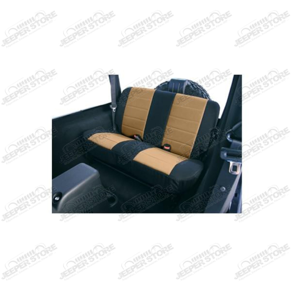 Seat Cover Kit, Rear, Fabric, Tan; 97-02 Jeep Wrangler TJ