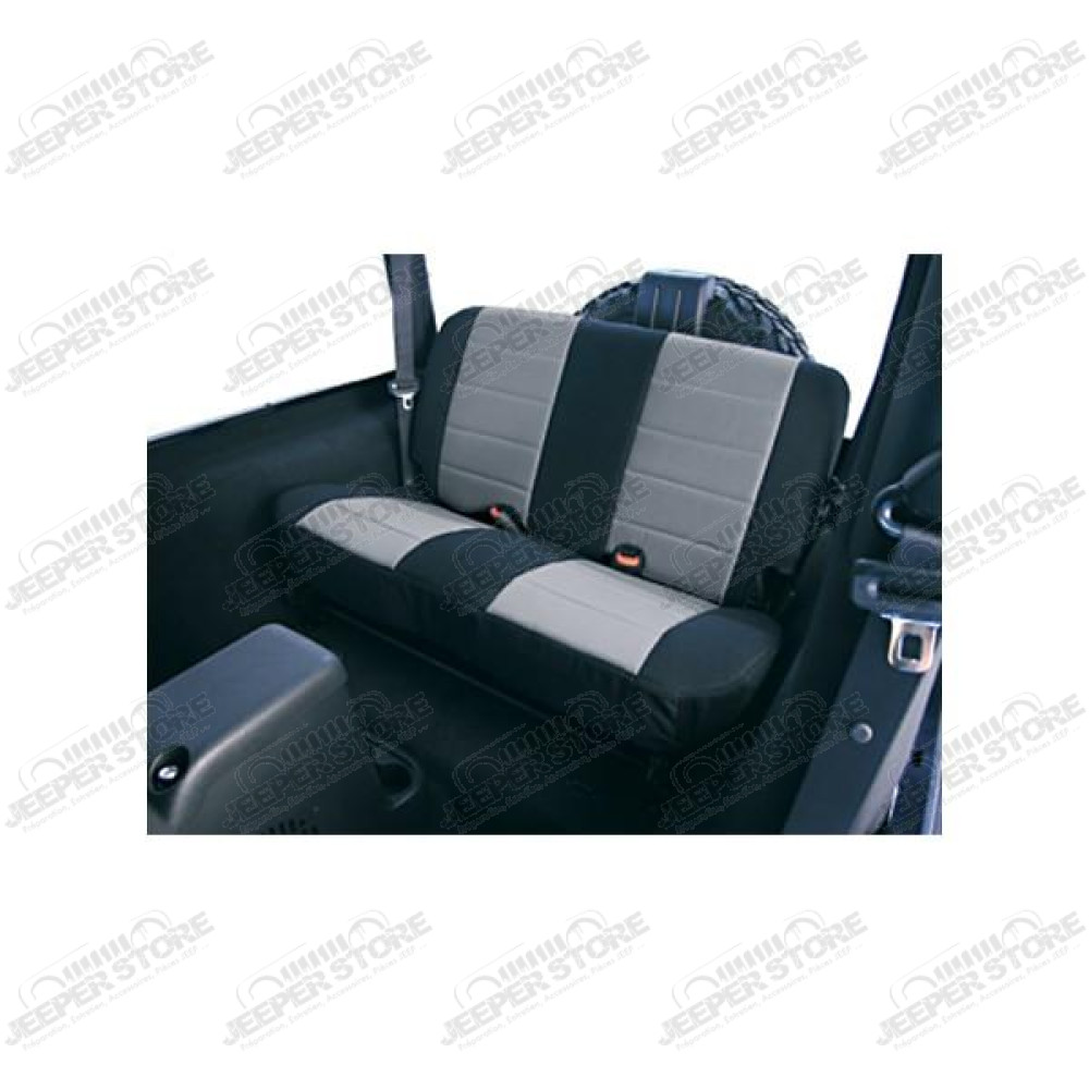 Seat Cover Kit, Rear, Fabric, Gray; 97-02 Jeep Wrangler TJ
