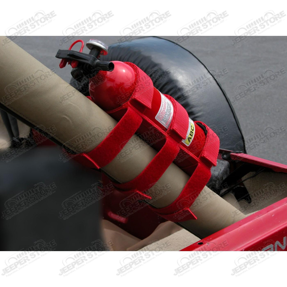 Fire Extinguisher Holder, Sport Bar Mounted, Red 55-19 CJ/Wrangler