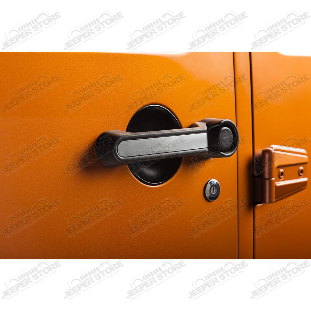 Elite Door Handle Inserts, Aluminum 07-18 Jeep Wrangler JKU, 4 Door