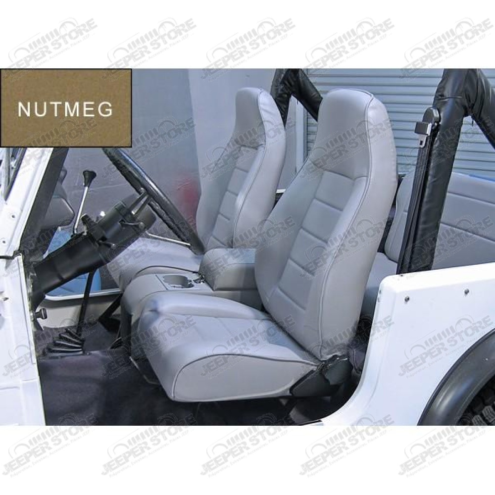 Seat, High-Back, Front, Reclinable, Nutmeg; 76-02 CJ/Wrangler YJ/TJ