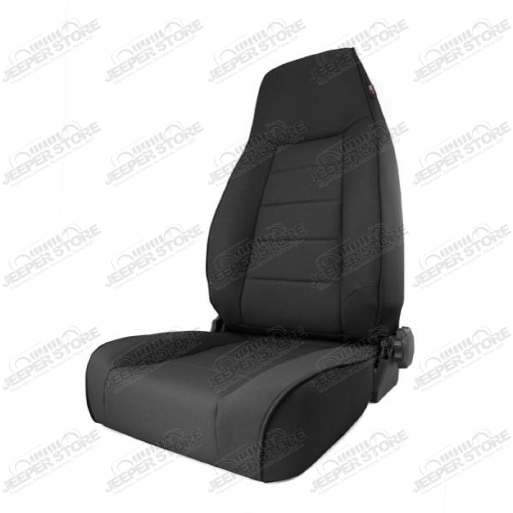 Seat, High-Back, Front, Reclinable, Black Denim; 97-06 Wrangler TJ
