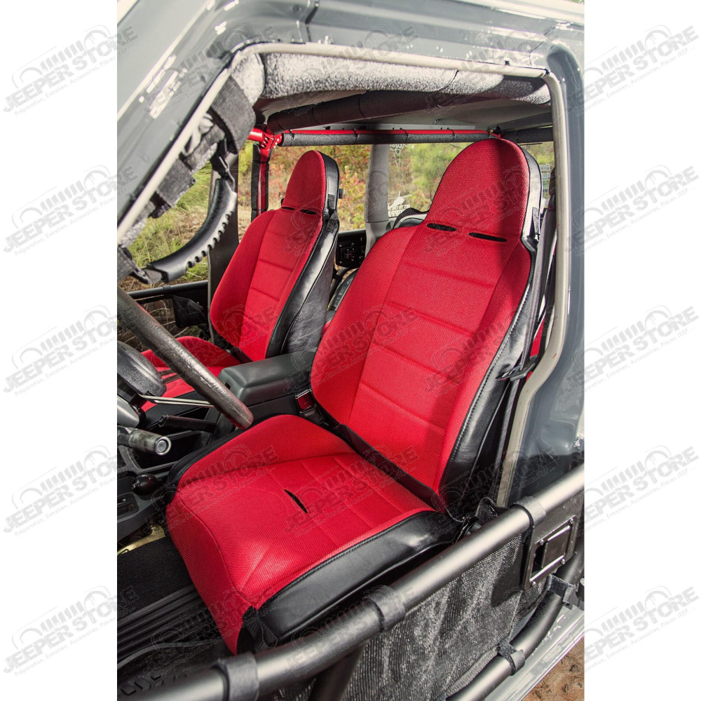 RRC Off Road Racing Seat, Reclinable, Red 84-01 Jeep Cherokee XJ