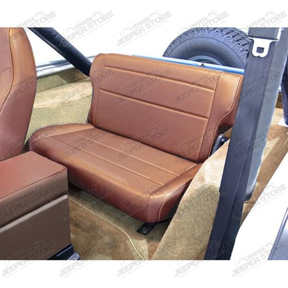 Seat, Rear, Fold/Tumble, Tan; 76-95 Jeep CJ/Wrangler YJ