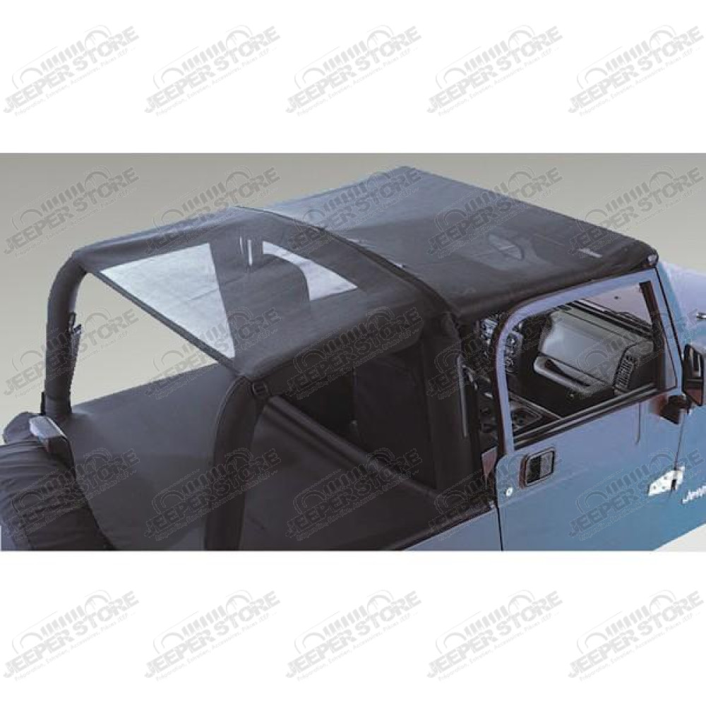 Roll Bar Top Header, Mesh; 97-06 Jeep Wrangler TJ