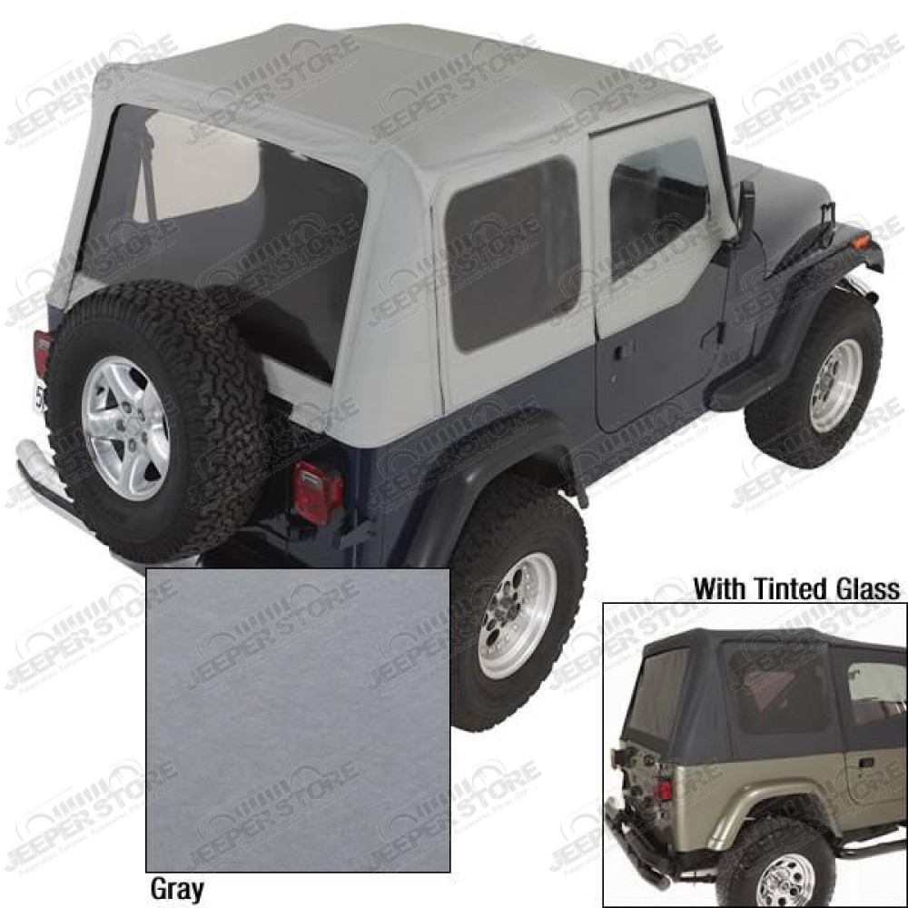 XHD Soft Top, Charcoal, Tinted Windows; 88-95 Jeep Wrangler YJ