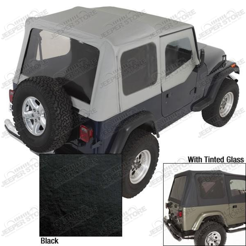 XHD Soft Top, Black, Tinted Windows; 88-95 Jeep Wrangler YJ