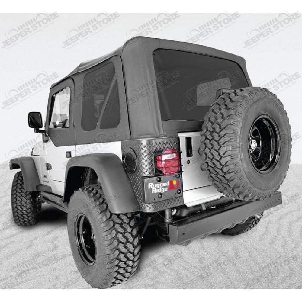 XHD Soft Top, Black, Tinted Windows, Sailcloth; 97-06 Jeep Wrangler TJ