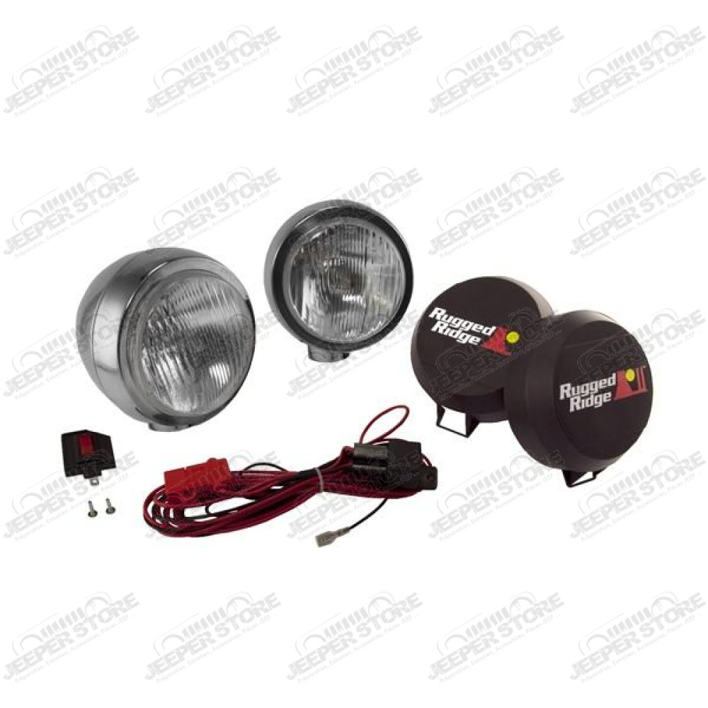 Light Kit, HID, 6 Inch, Round, Stainless Steel Housing, 2 Piece
