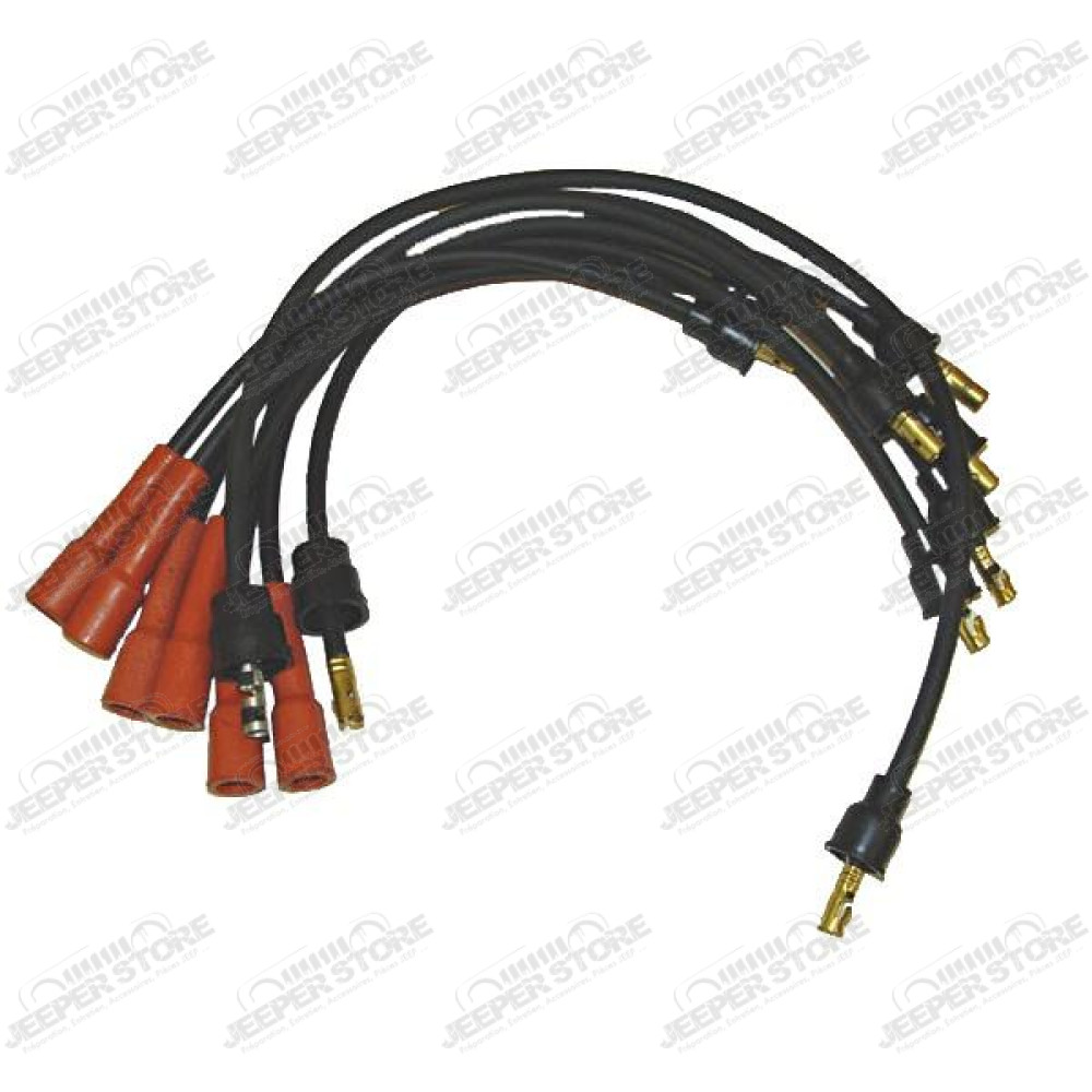 Ignition Spark Plug Wire Kit; 78-90 Jeep CJ/Wrangler YJ, 4.2L