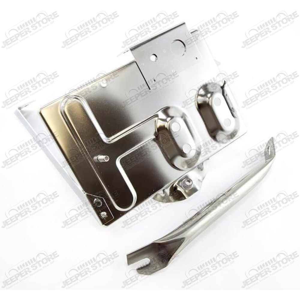 Battery Tray, Stainless Steel; 76-86 Jeep CJ