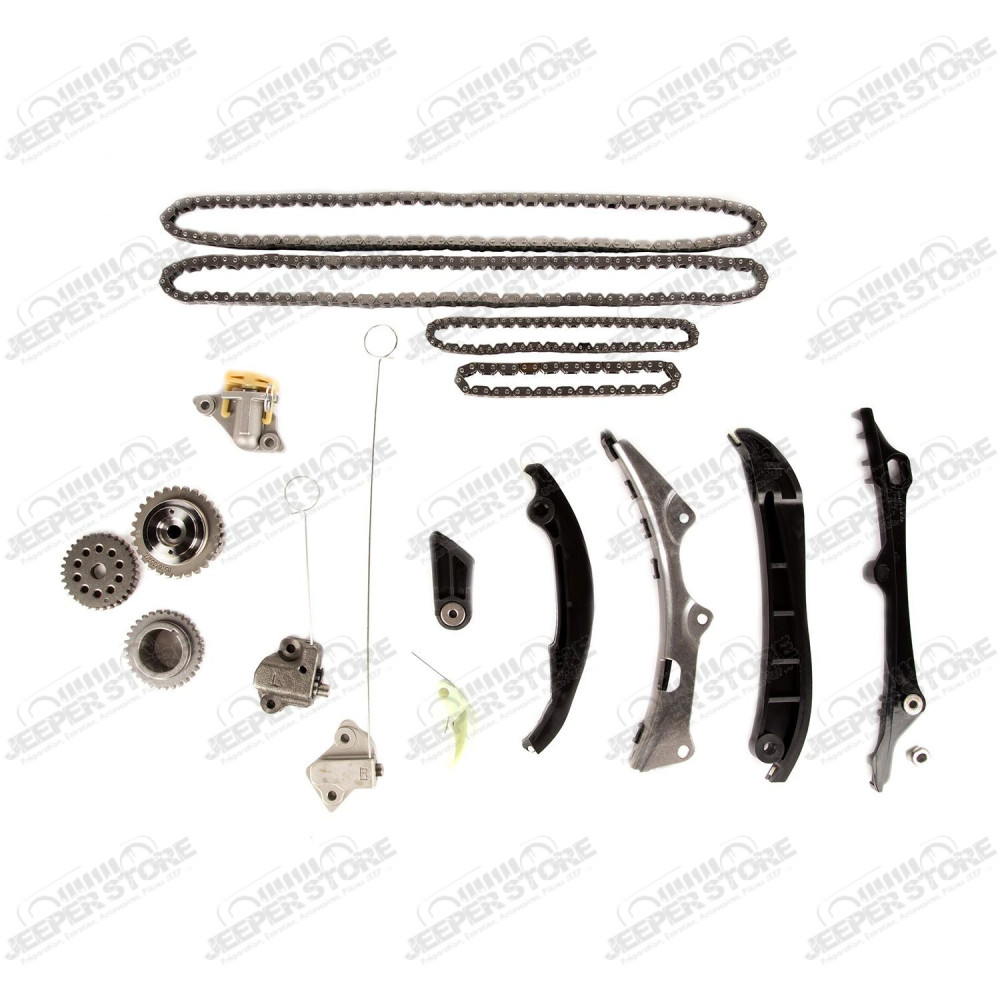 Engine Timing Chain Kit, Sprockets; 12-15 Jeep Wrangler JK, 3.6L