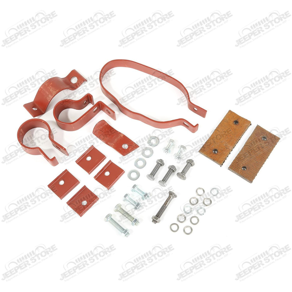 Exhaust System Mounting Kit; 41-45 Willys MB/Ford GPW