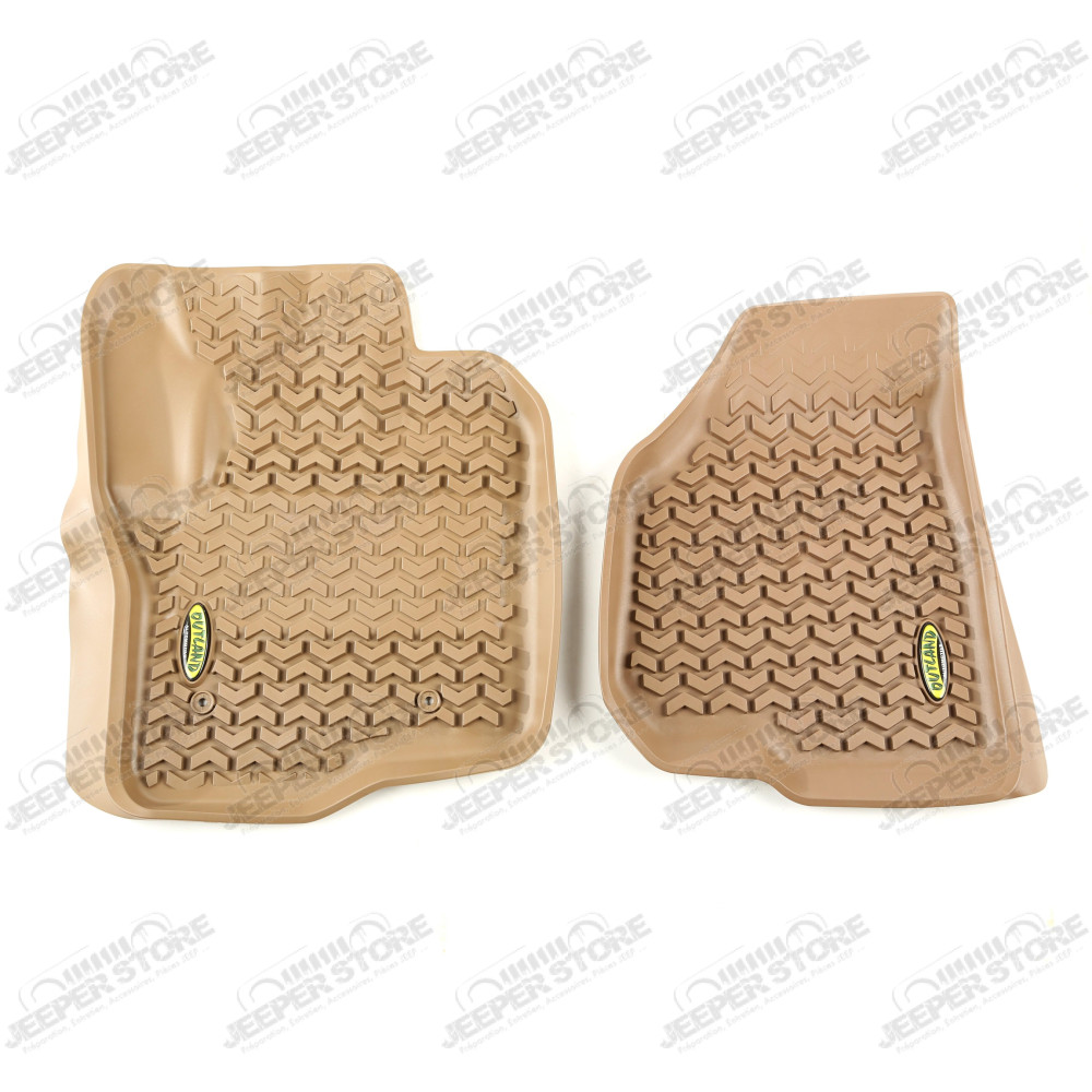 All Terrain Floor Liner, Front Pair, Tan; 12-18 Ford F-250/350