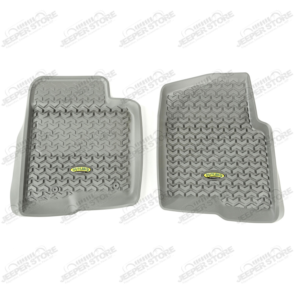All Terrain Floor Liner, Front Pair, Gray; 11-14 Ford F150