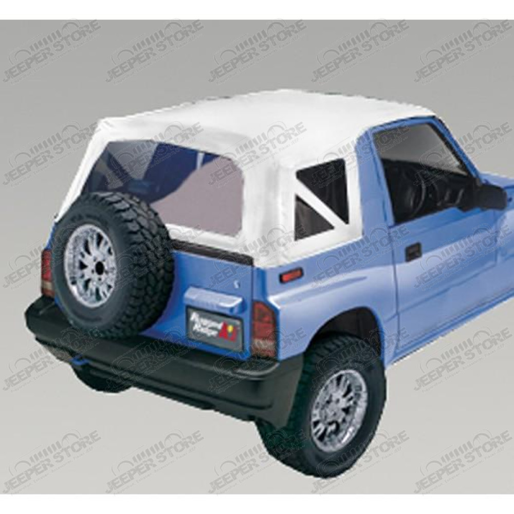 XHD Soft Top, White Denim, Clear; 88-94 Suzuki Sidekick/Geo Tracker