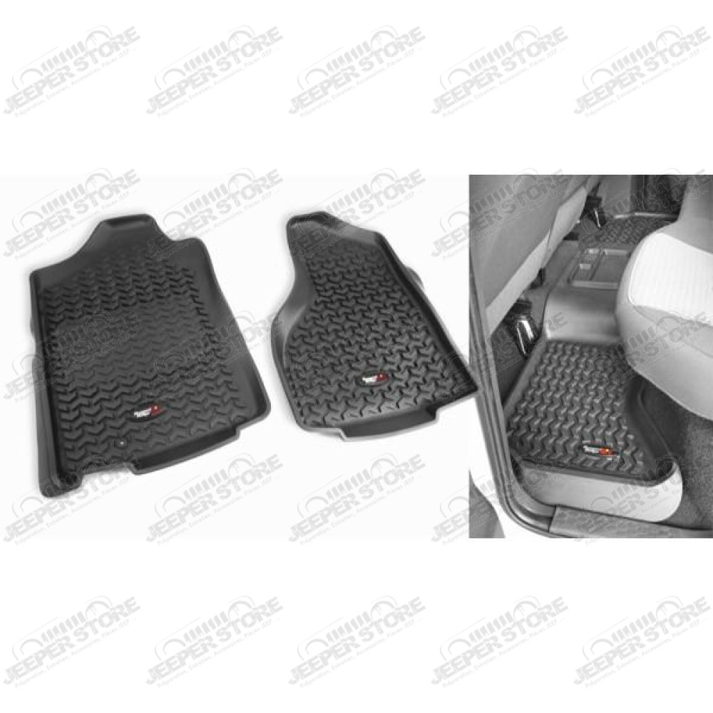 All Terrain Floor Liner Kit, Black 02-14 Dodge Ram 1500-3500 Quad Cab