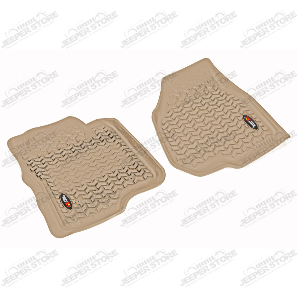 All Terrain Floor Liner, Front Pair, Tan; 11-12 Ford F250/350