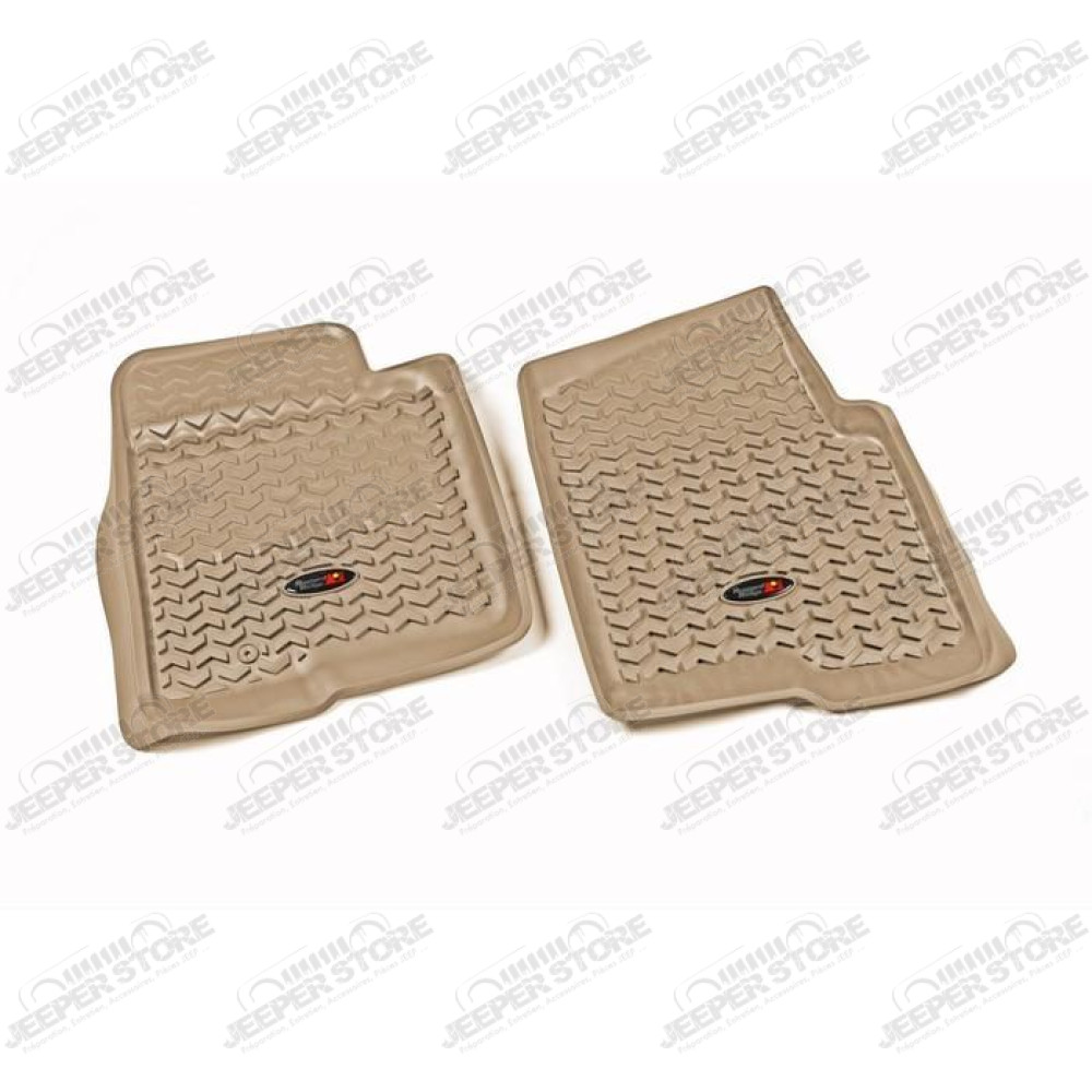 All Terrain Floor Liner, Front Pair, Tan; 11-14 Ford F-150