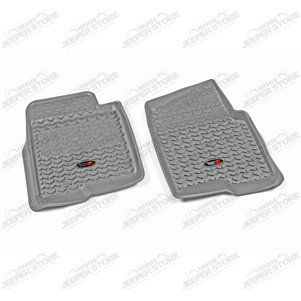All Terrain Floor Liner, Front Pair, Gray; 11-14 Ford F-150