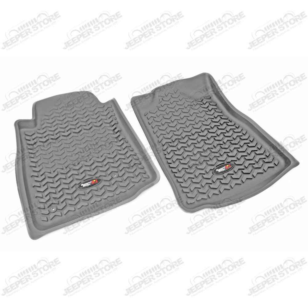 All Terrain Floor Liner, Front Pair, Gray, Auto; 05-11 Tacoma